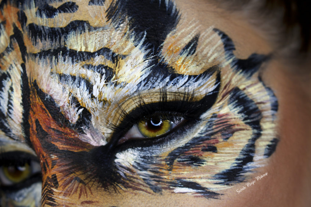 Tiger Face Paint Sarah Magic Makeup