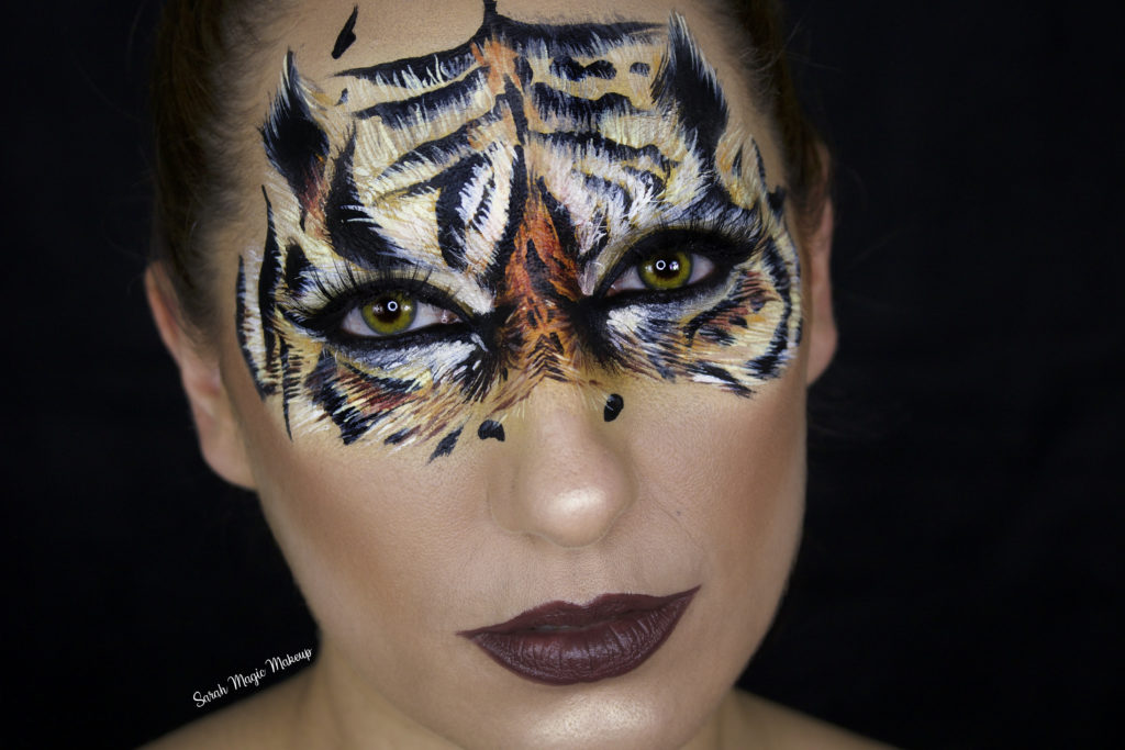 Tiger Face Paint Sarah Magic Makeup